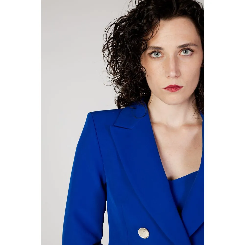 Rinascimento Women's Blue Polyester Suits & Blazer