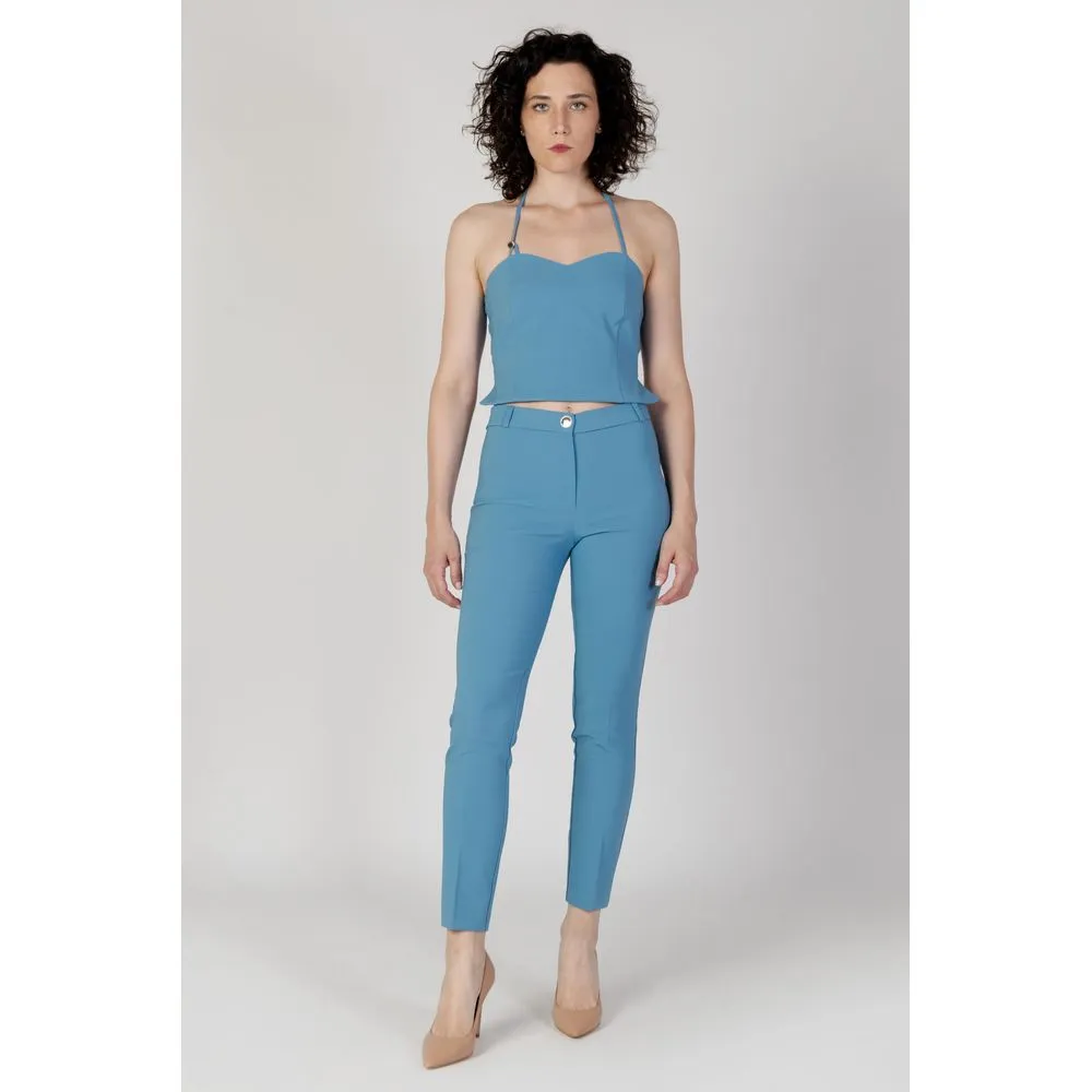 Rinascimento Women's Turquoise Polyester Tops & T-Shirt