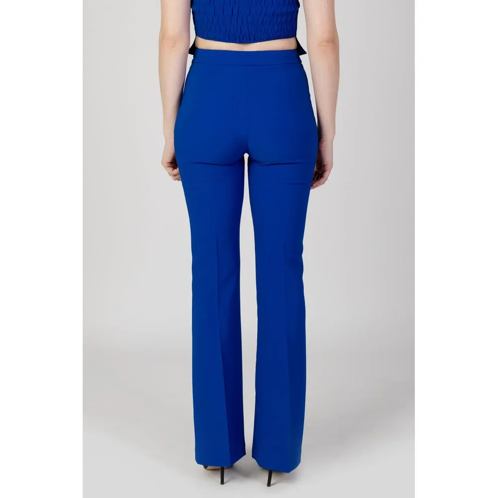 Rinascimento Women's Blue Polyester Jeans & Pant