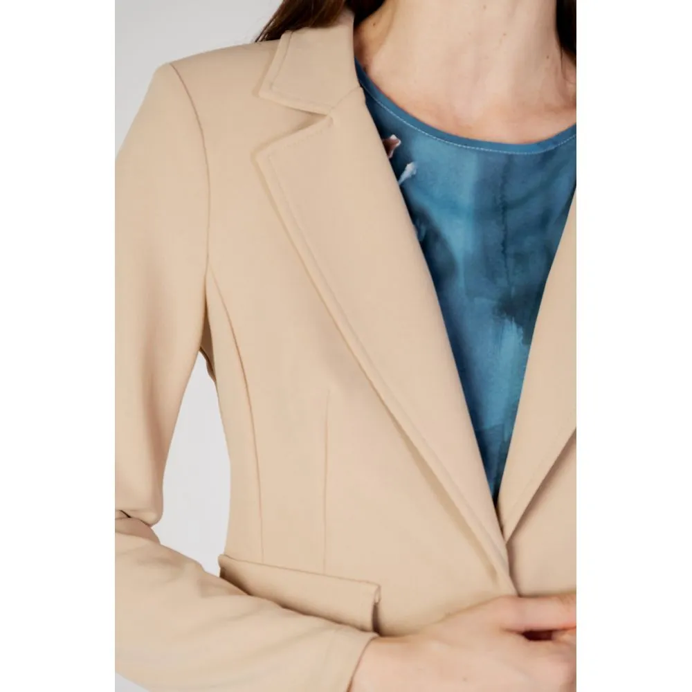 Rinascimento Women's Beige Polyester Suits & Blazer