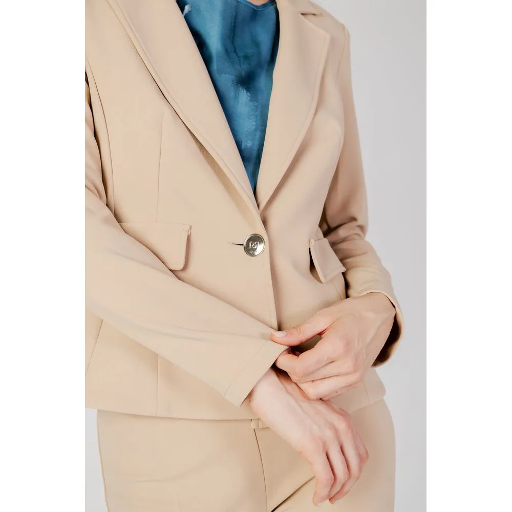Rinascimento Women's Beige Polyester Suits & Blazer