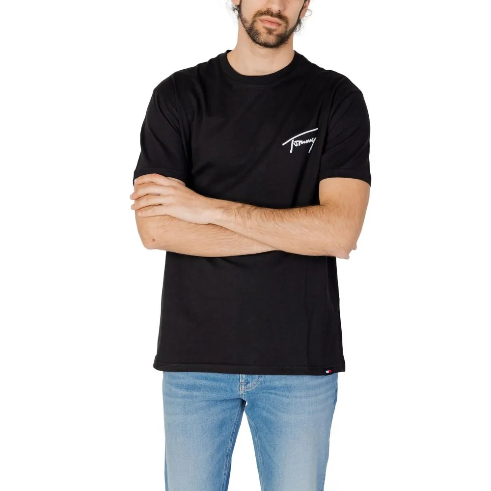 Tommy Hilfiger Jeans Men's Black Cotton T-Shirt
