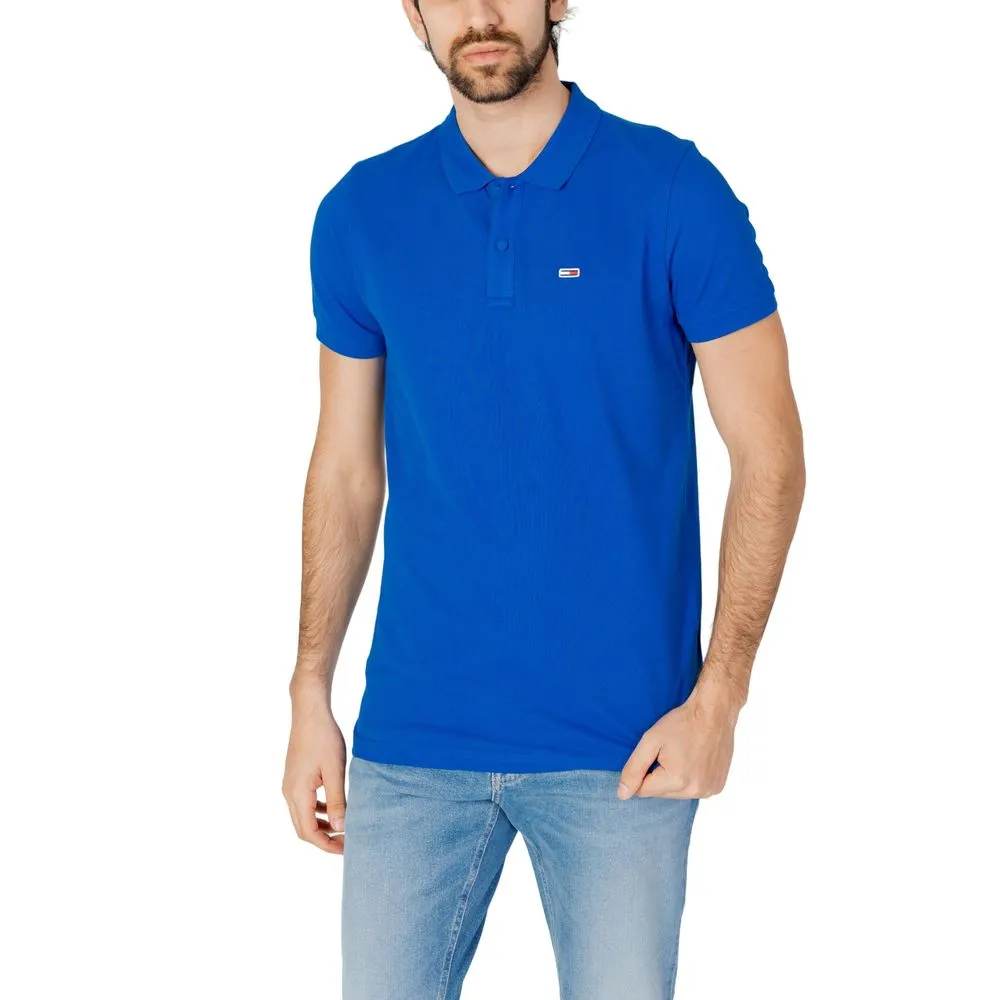 Tommy Hilfiger Jeans Men's Blue Cotton Polo Shirt