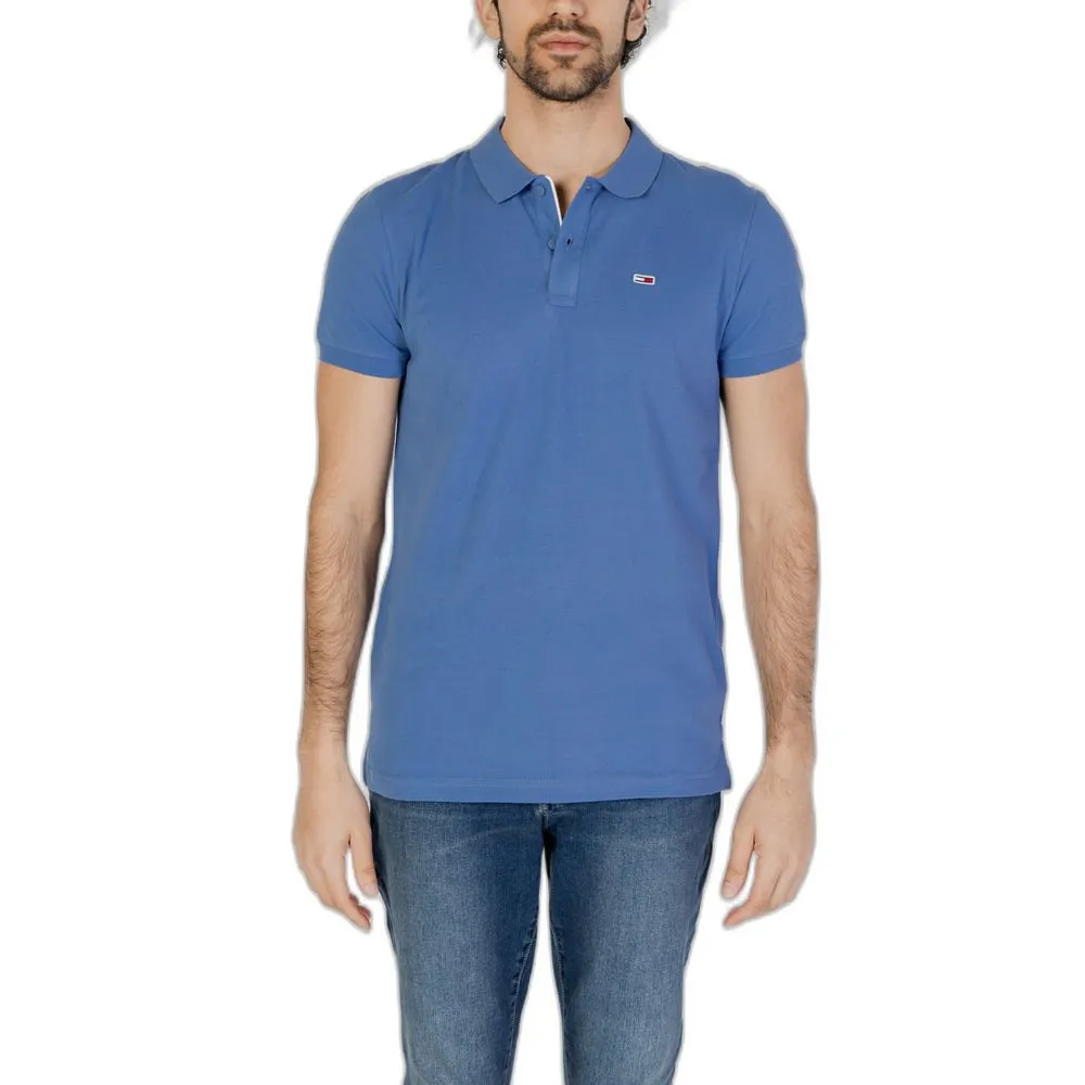 Tommy Hilfiger Jeans Men's Blue Cotton Polo Shirt