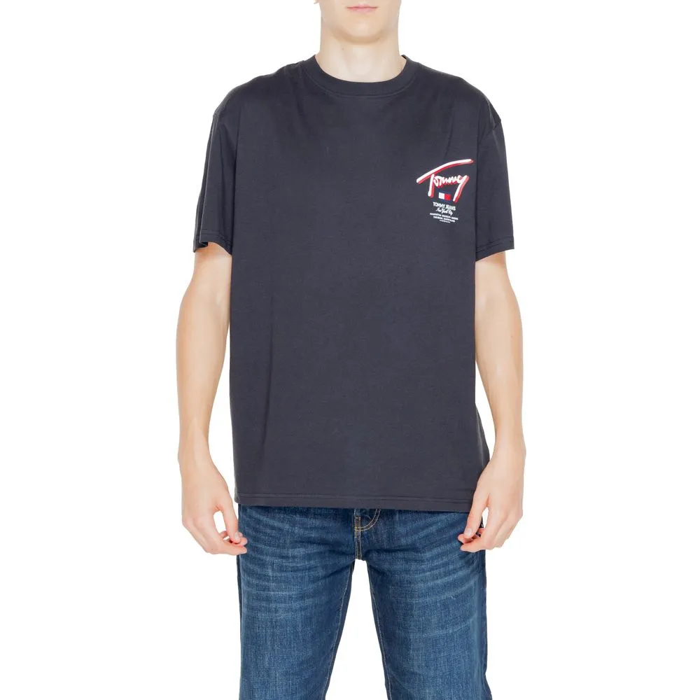 Tommy Hilfiger Jeans Men's Black Cotton T-Shirt