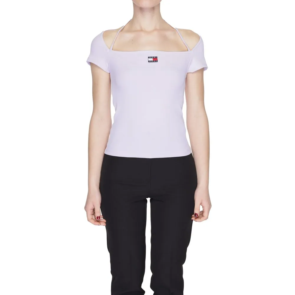 Tommy Hilfiger Jeans Women's Purple Polyester Polyester Tops & T-Shirt
