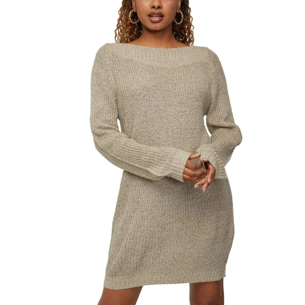 Jacqueline De Yong Women's Beige Acrylic Dress