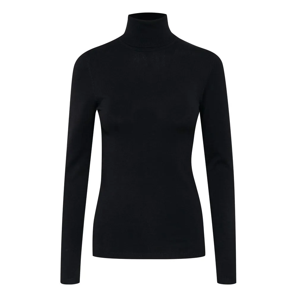 ICHI Women's Black Viscose Sweater