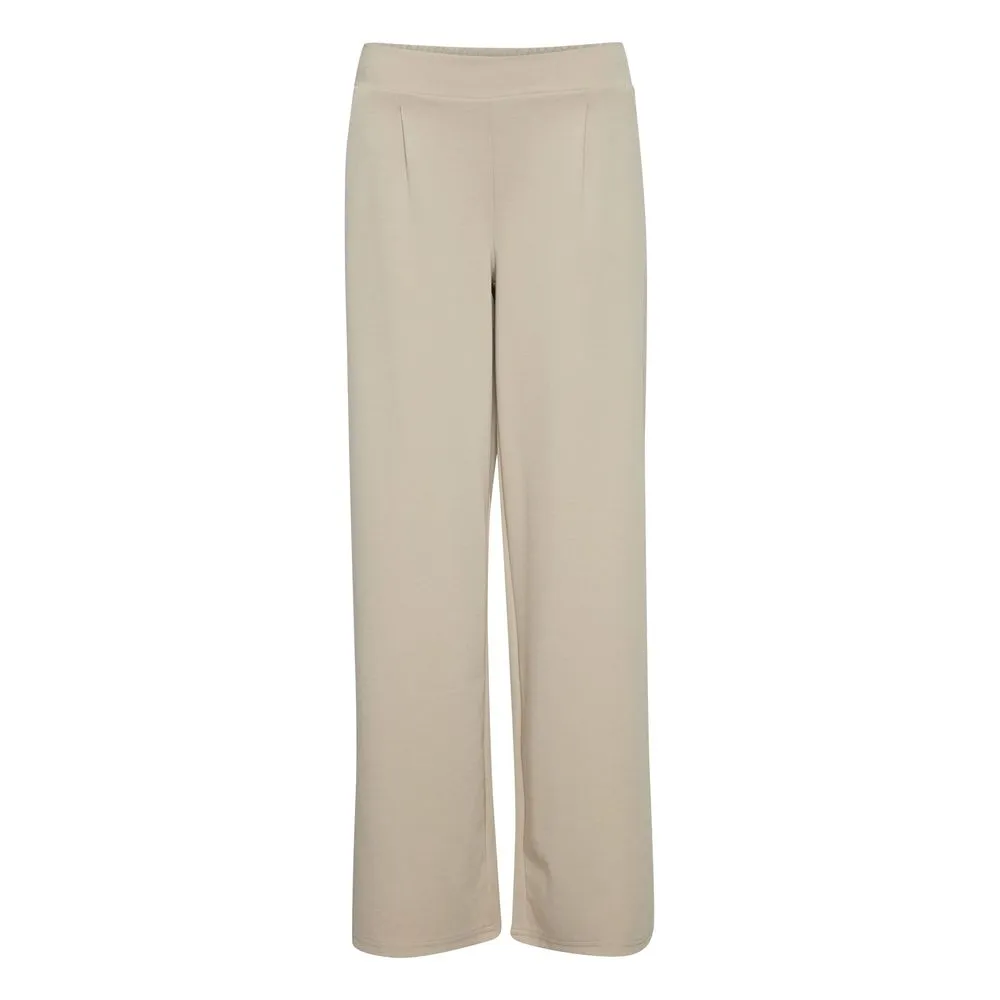 ICHI Women's Beige Recycled Polyurethane Jeans & Pant