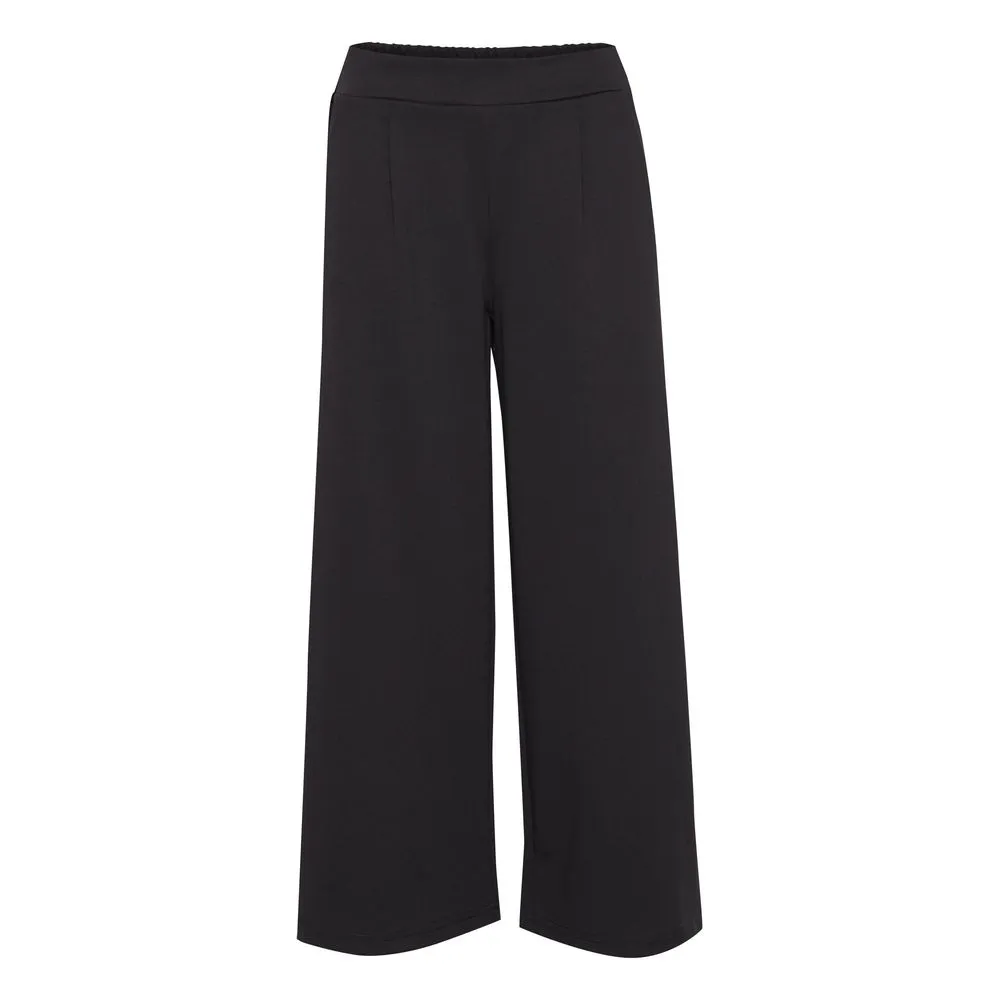 ICHI Women's Black Polyester Polyester Jeans & Pant
