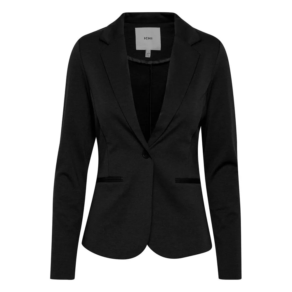 ICHI Women's Black Polyester Suits & Blazer