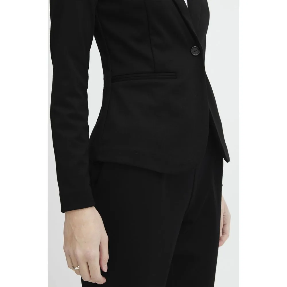 ICHI Women's Black Polyester Suits & Blazer