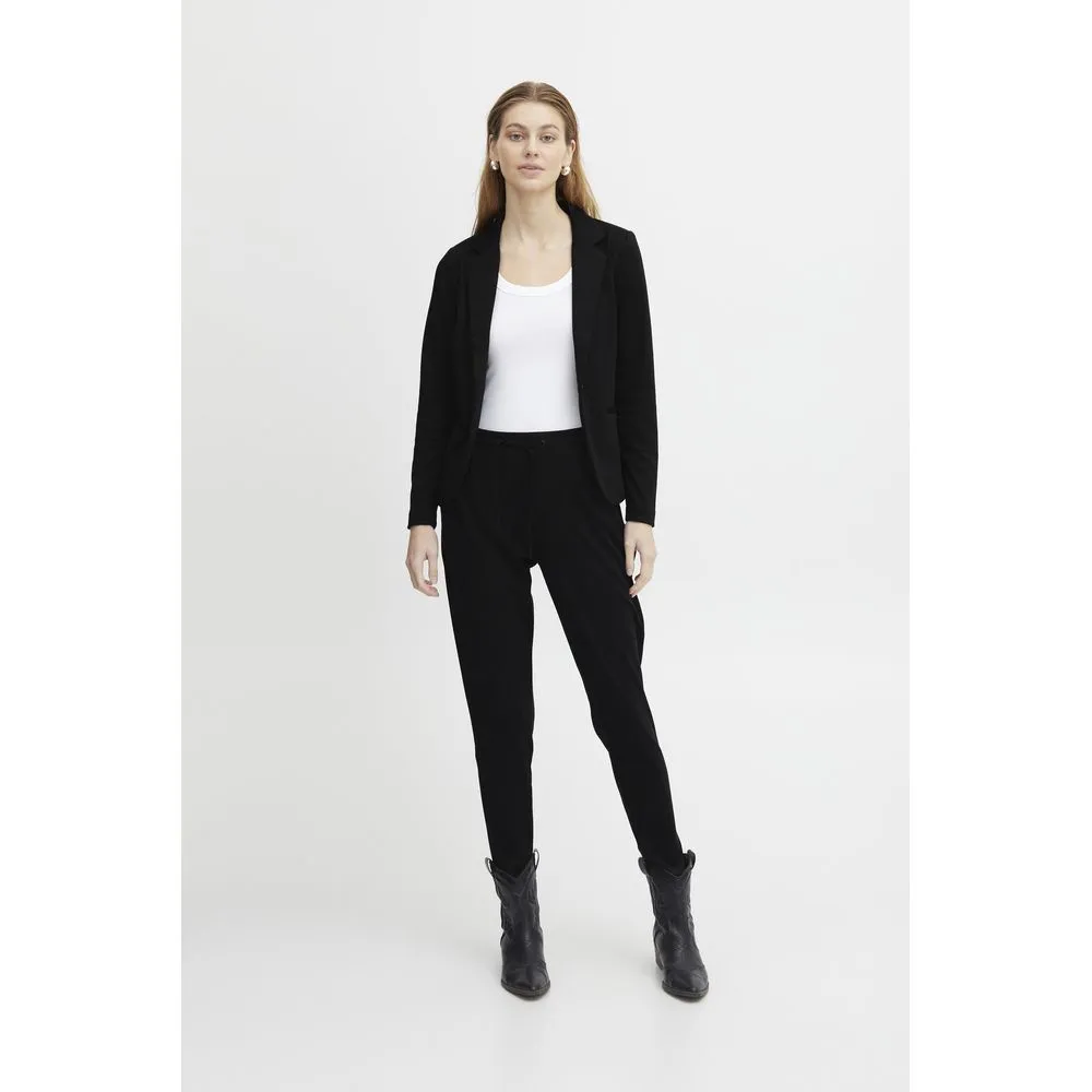ICHI Women's Black Polyester Suits & Blazer