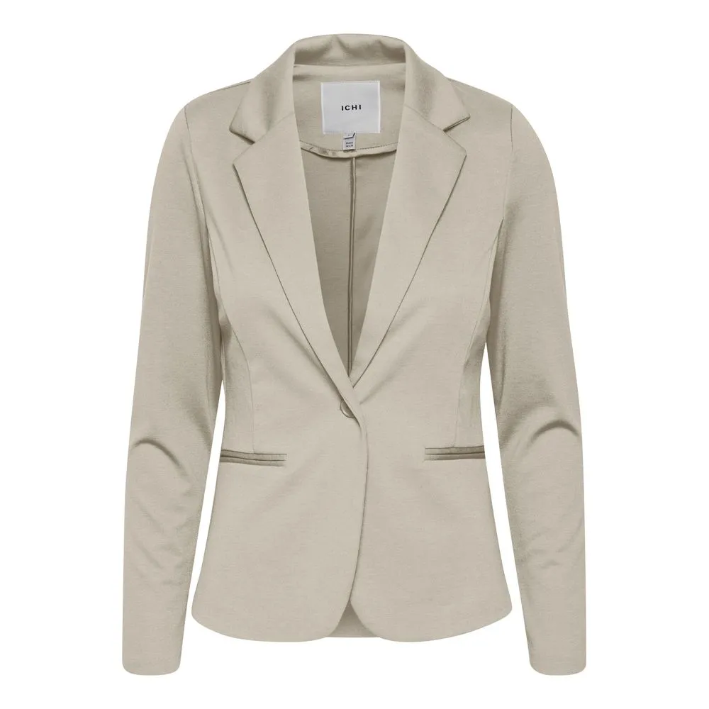 ICHI Women's Beige Polyester Suits & Blazer