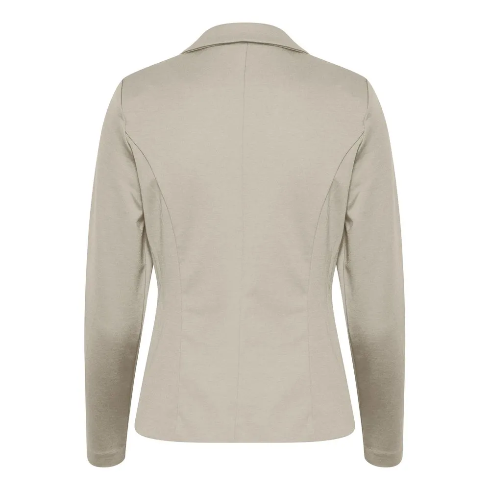 ICHI Women's Beige Polyester Suits & Blazer