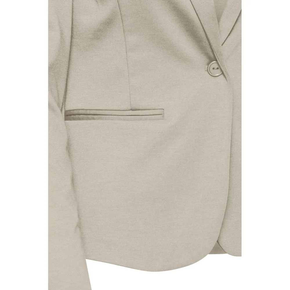ICHI Women's Beige Polyester Suits & Blazer
