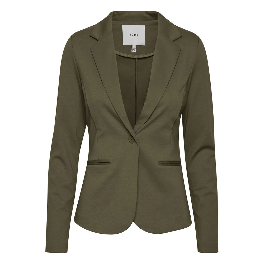 ICHI Women's Green Polyester Suits & Blazer