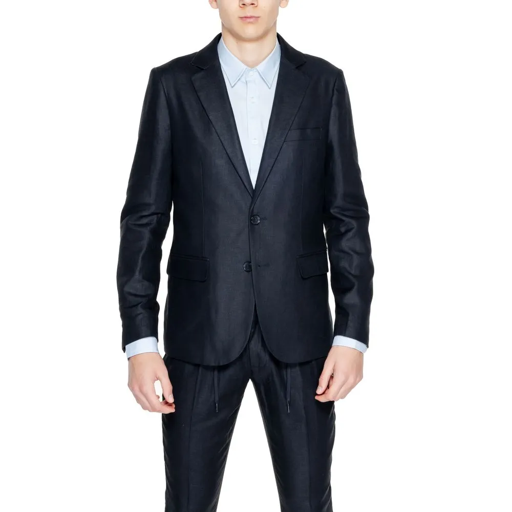Antony Morato Men's Black Linen Suit