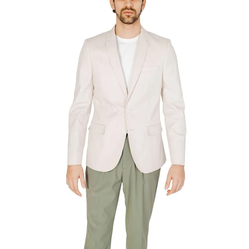 Antony Morato Men's Cream Cotton Suit