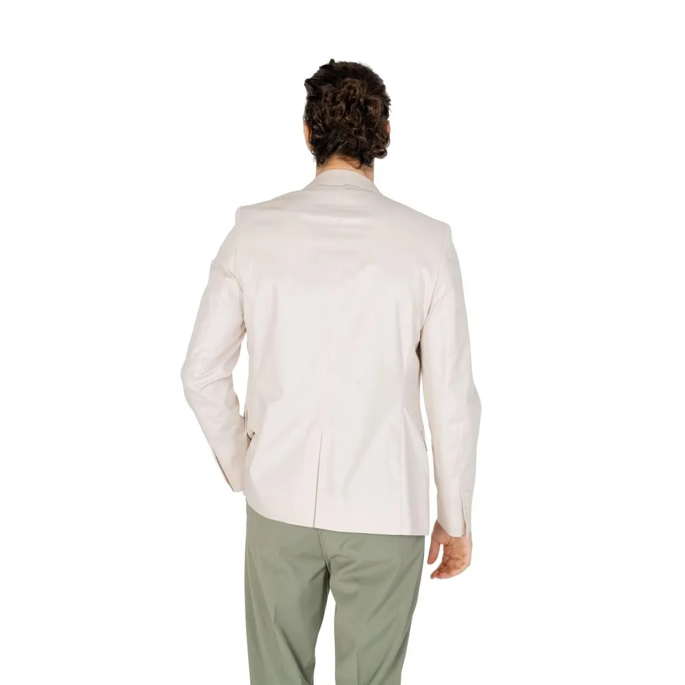Antony Morato Men's Cream Cotton Suit