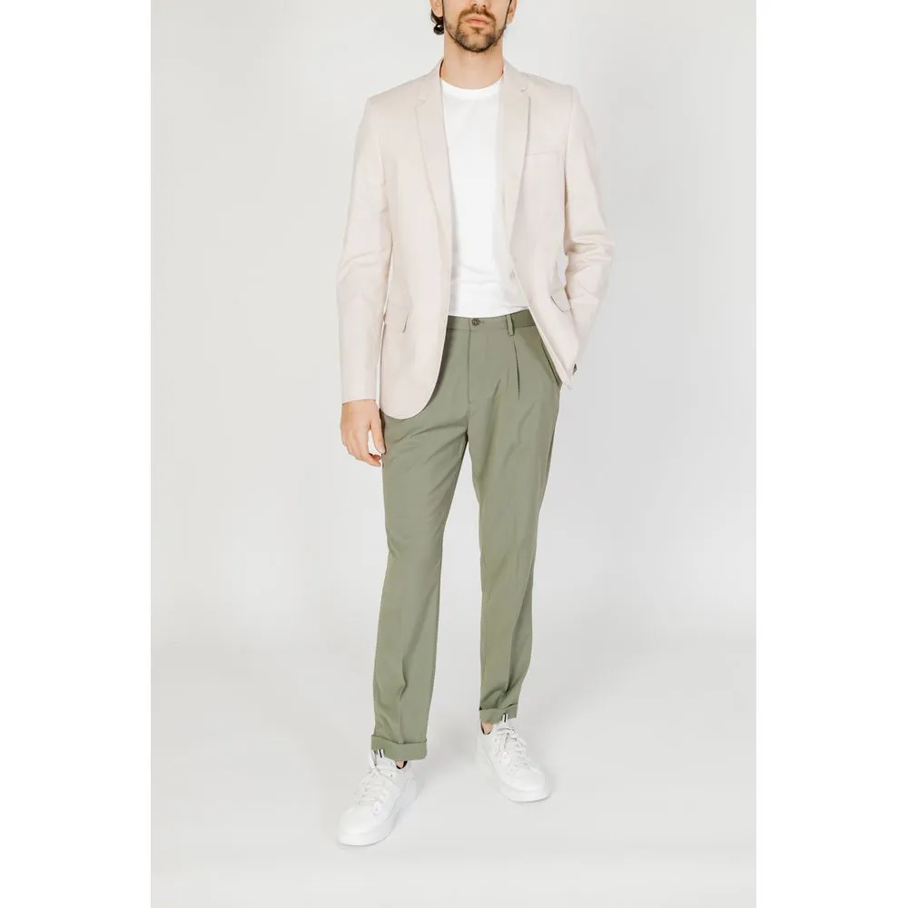 Antony Morato Men's Cream Cotton Suit