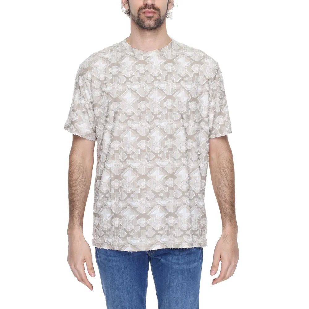 Antony Morato Men's Beige Polyester T-Shirt