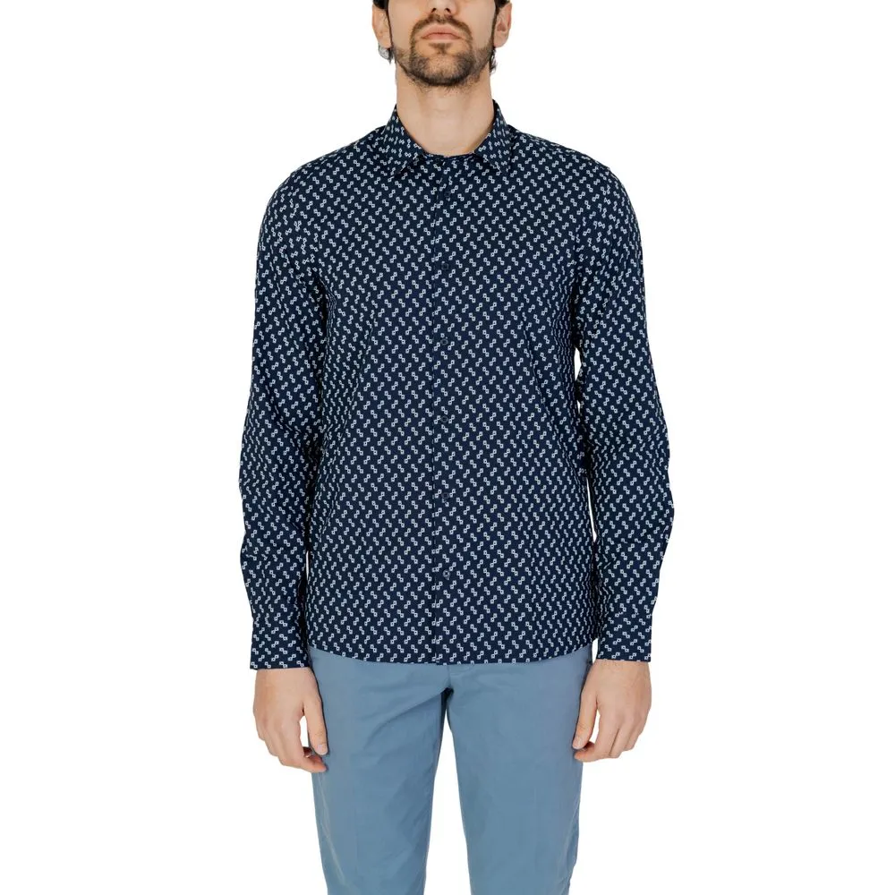 Antony Morato Men's Blue Viscose Shirt