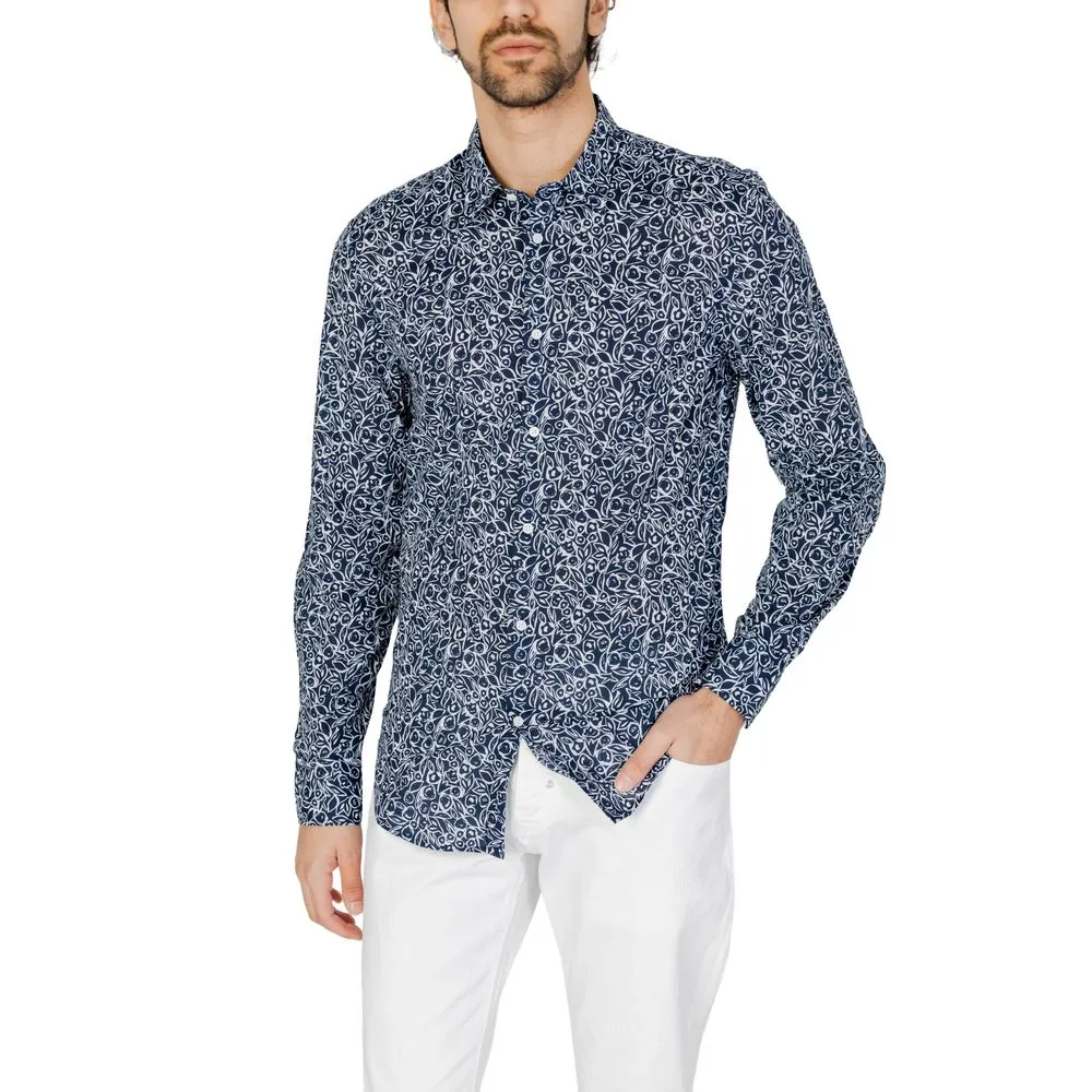 Antony Morato Men's Blue Cotton Shirt