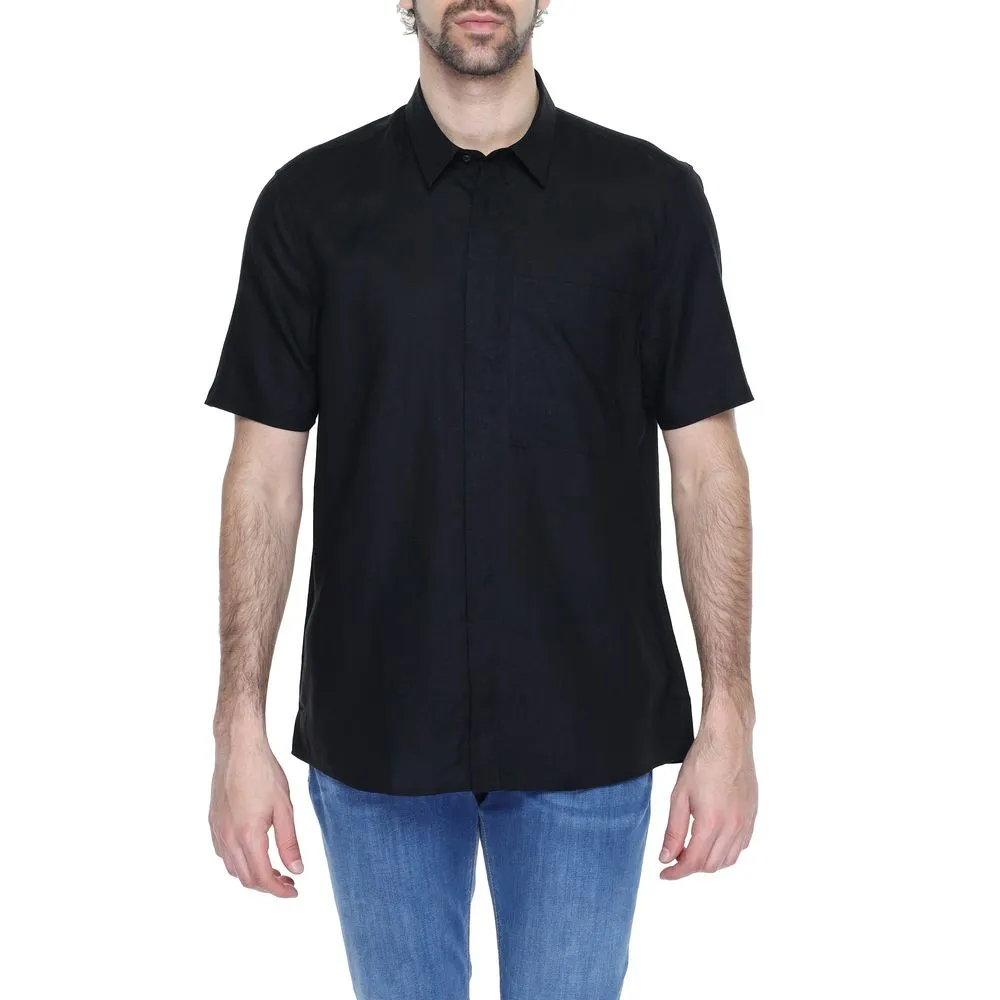 Antony Morato Men's Black Linen Shirt