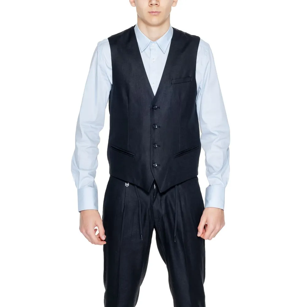Antony Morato Men's Black Linen Vest