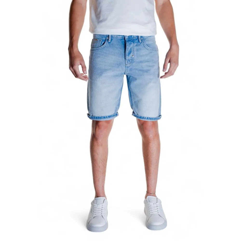 Antony Morato Men's Light Blue Cotton Short