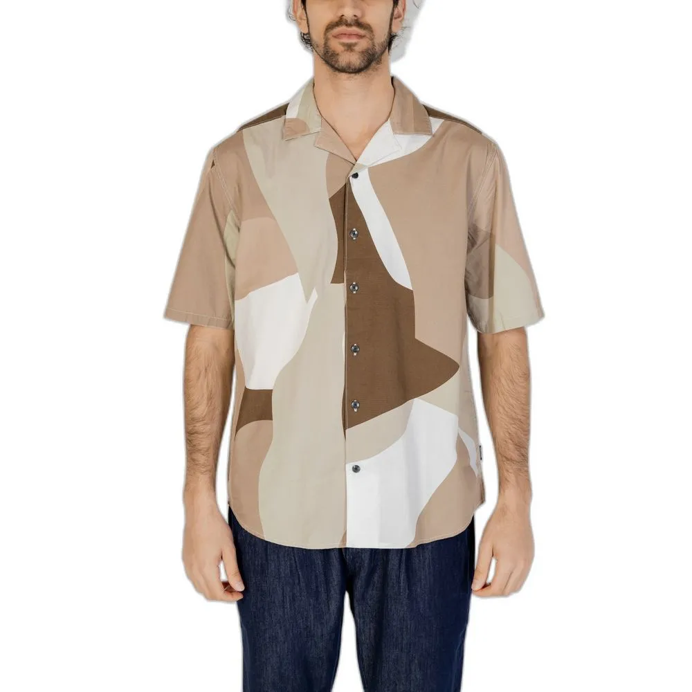 Only & Sons Men's Brown Cotton Shirt