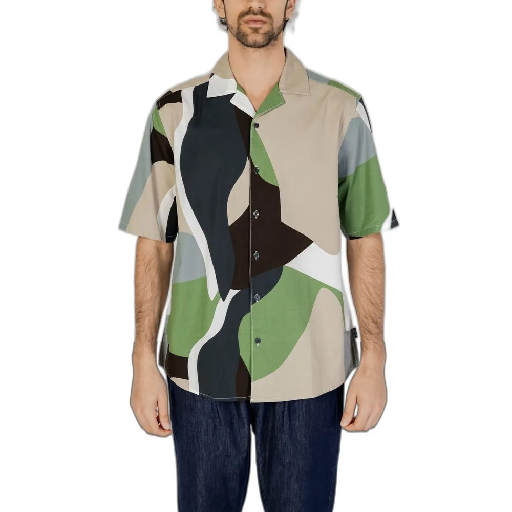 Only & Sons Men's Green Cotton Shirt