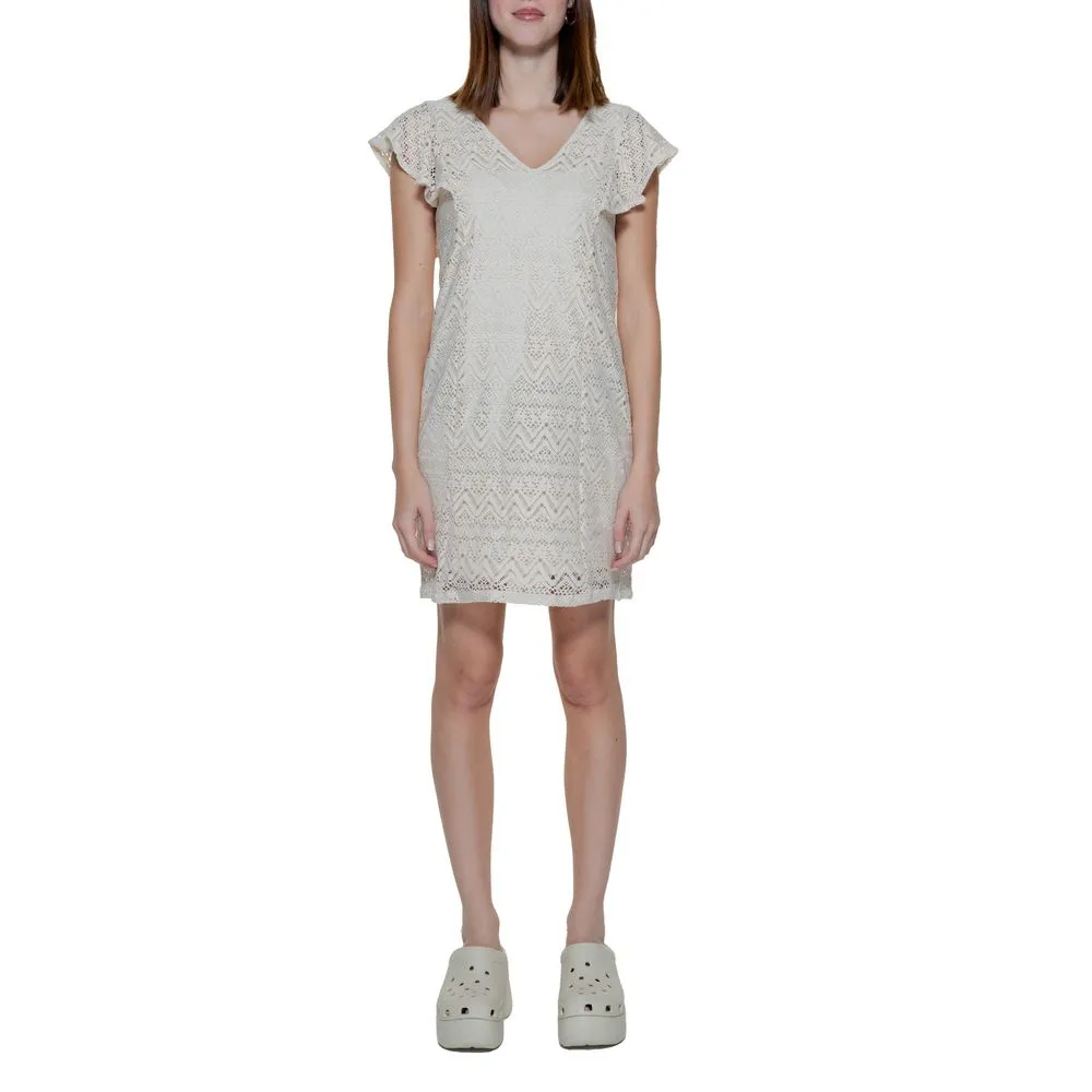 Vero Moda Women's Beige Polyester Dress