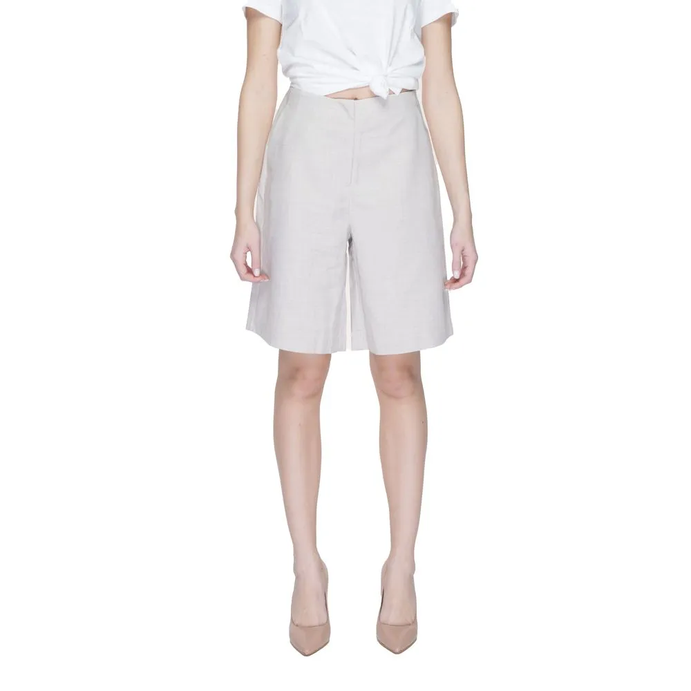 Vero Moda Women's Gray Polyester Short