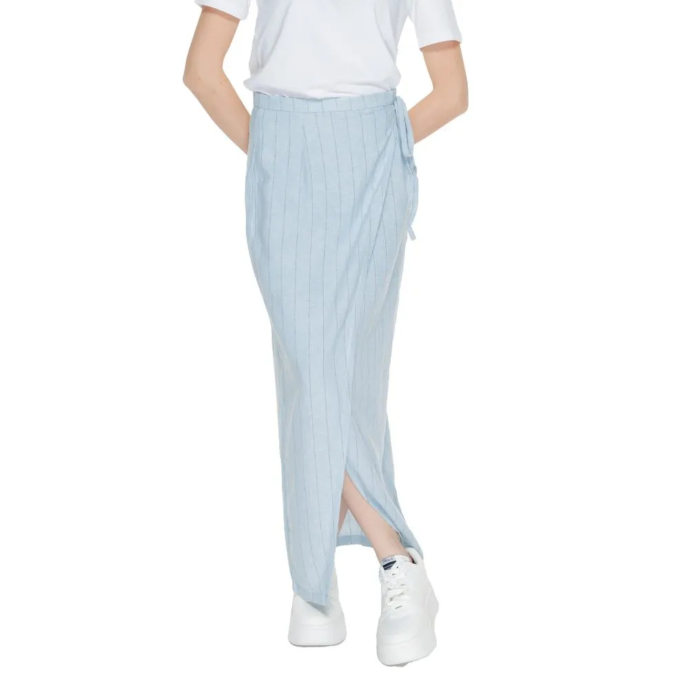 Vero Moda Women's Light Blue Linen Skirt