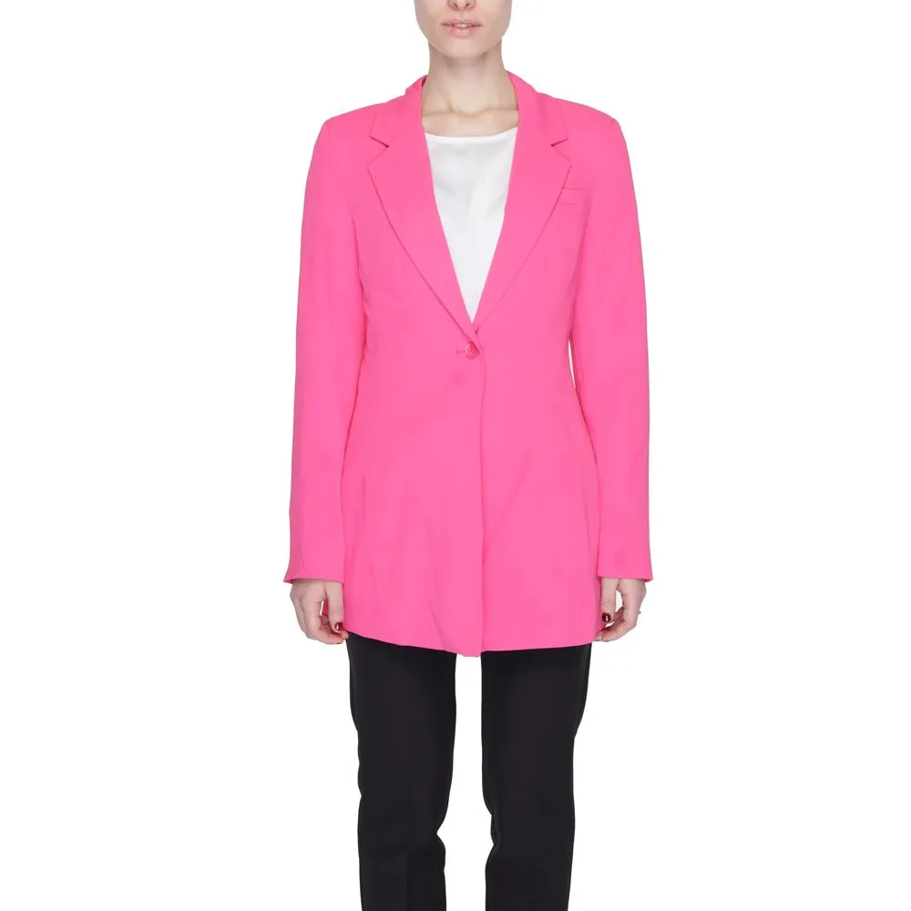 Vero Moda Women's Pink Polyester Suits & Blazer