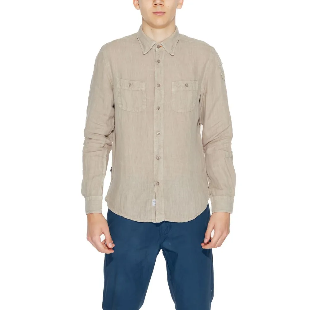 Blauer Men's Beige Linen Shirt