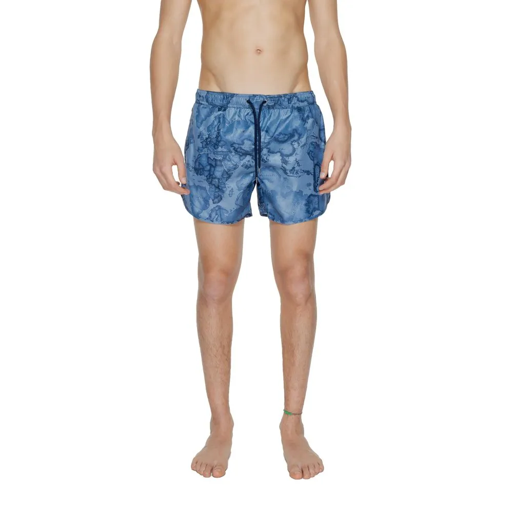 Alviero Martini Prima Classe Men's Blue Polyester Swimwear