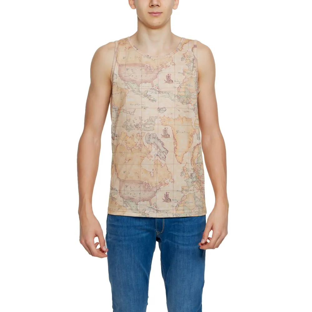 Alviero Martini Prima Classe Men's Beige Polyester T-Shirt