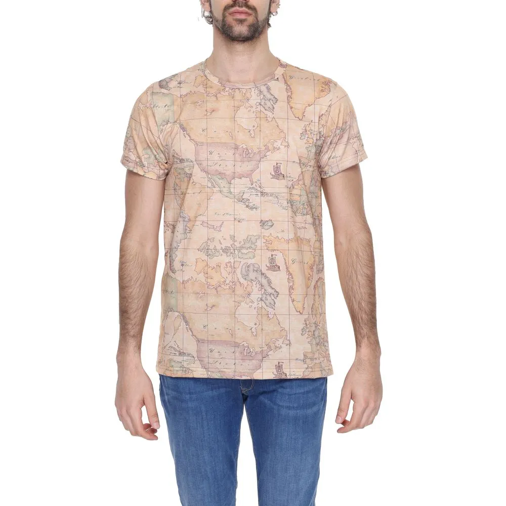 Alviero Martini Prima Classe Men's Beige Polyester T-Shirt