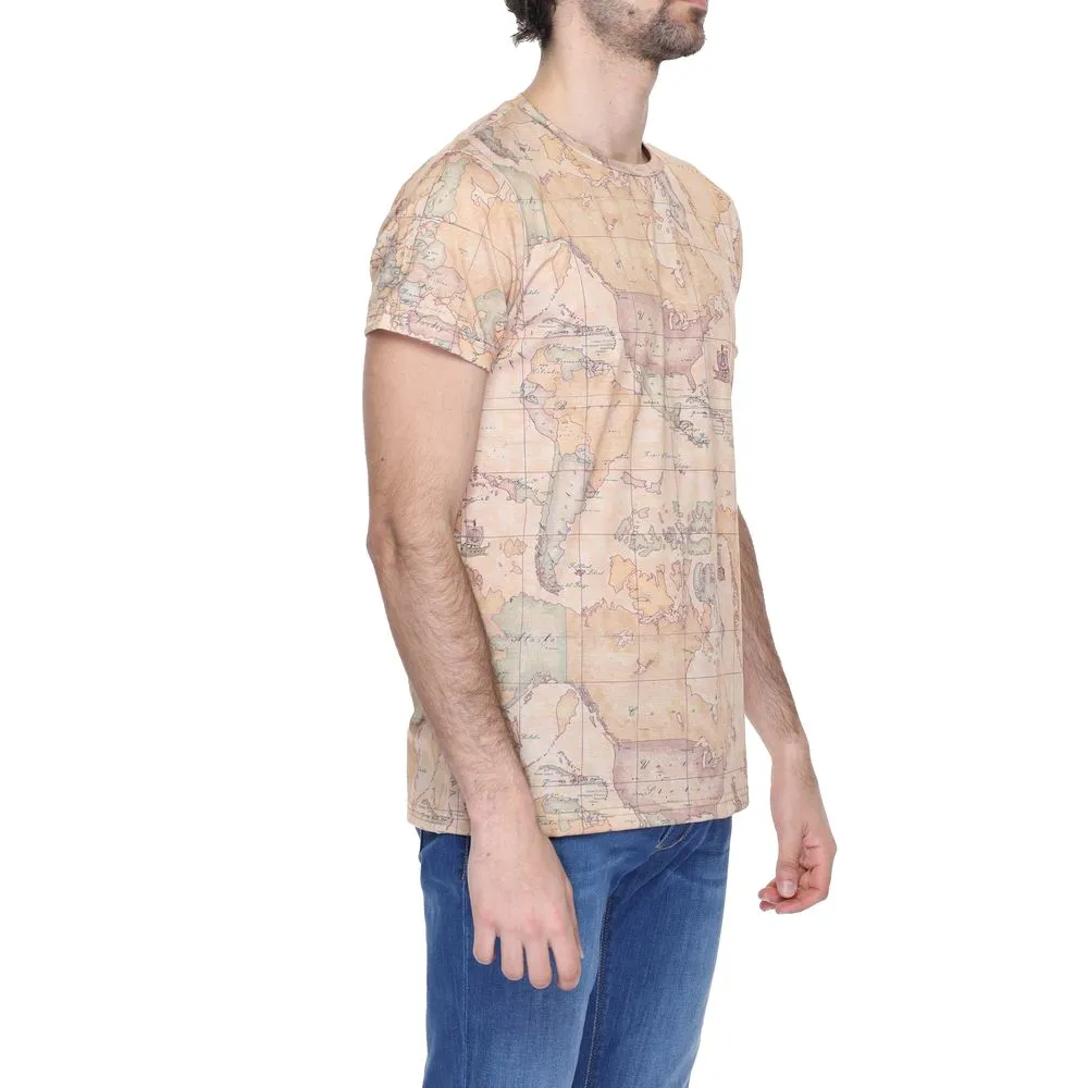 Alviero Martini Prima Classe Men's Beige Polyester T-Shirt