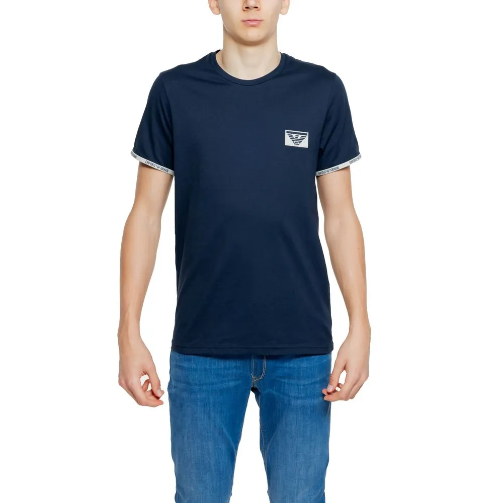 Emporio Armani Underwear Men's Blue Cotton T-Shirt