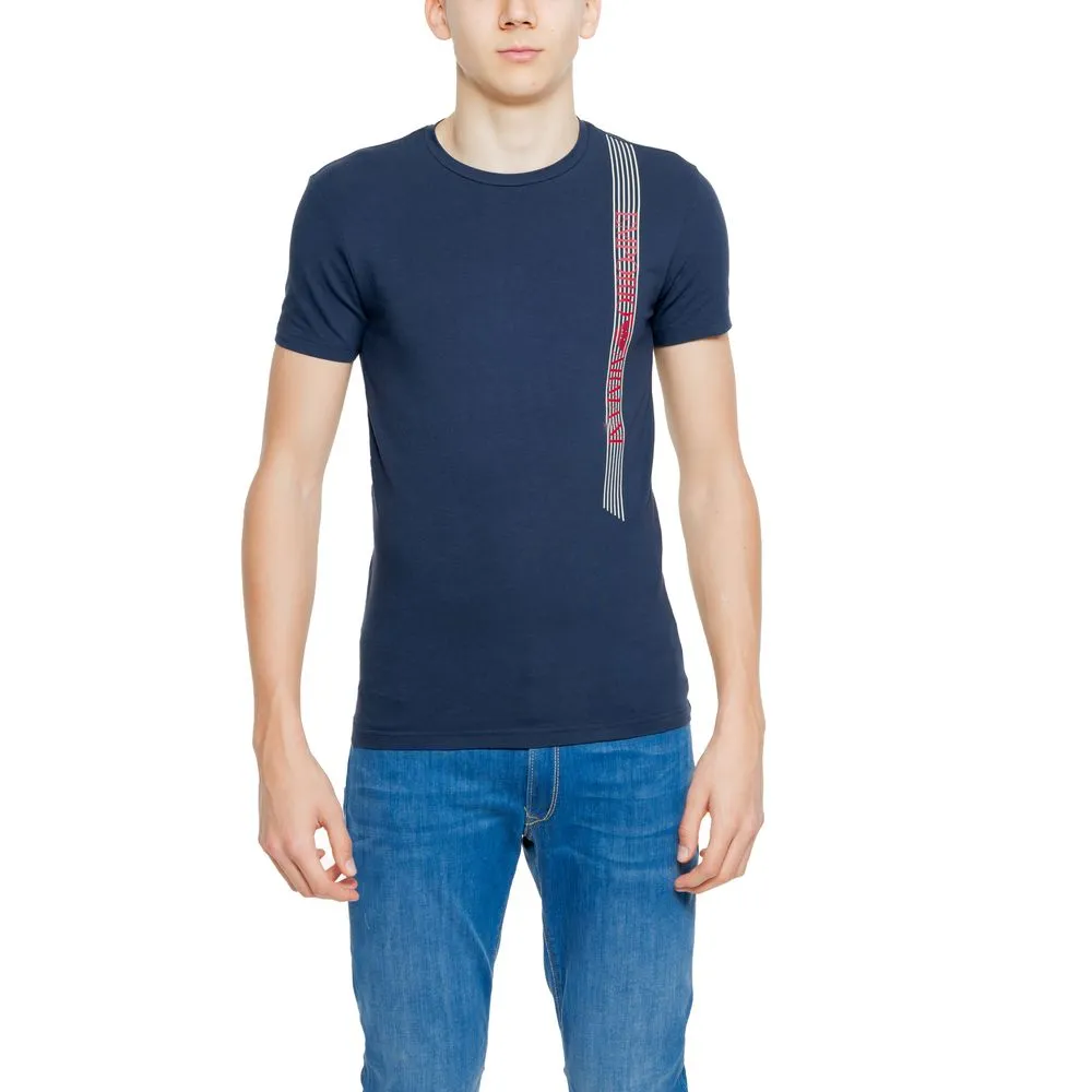 Emporio Armani Underwear Men's Blue Cotton T-Shirt