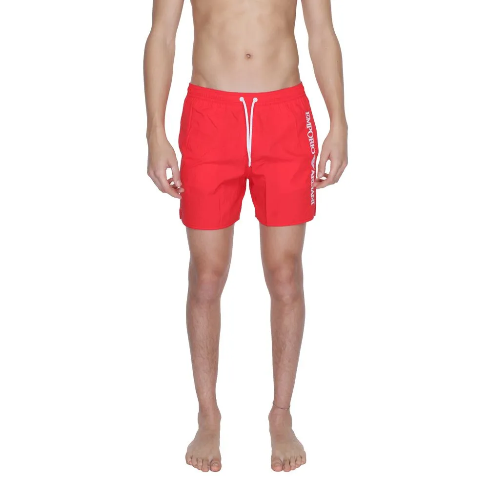 Emporio Armani Underwear Men's Red Polyamide Swimwear