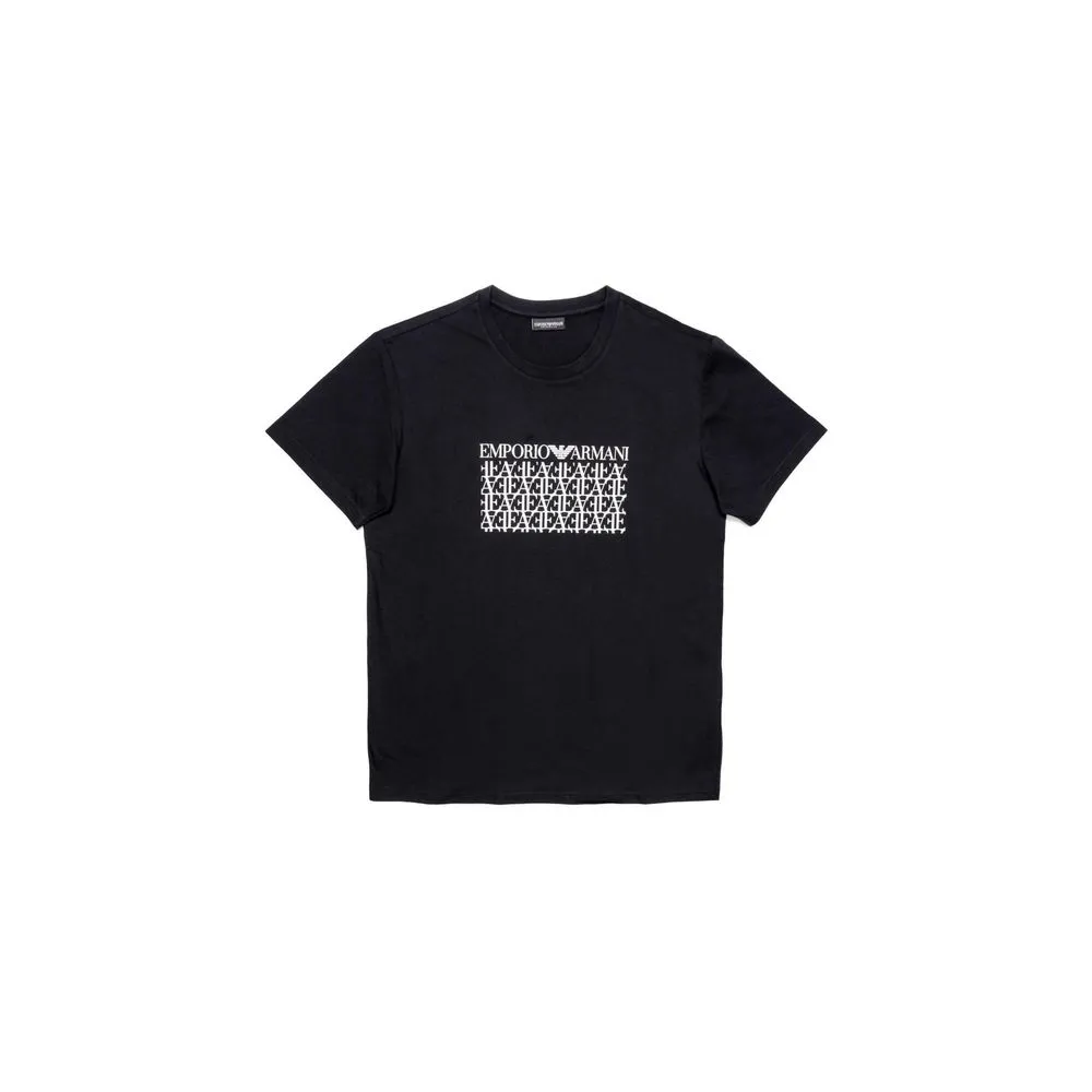 Emporio Armani Underwear Men's Black And White Cotton T-Shirt