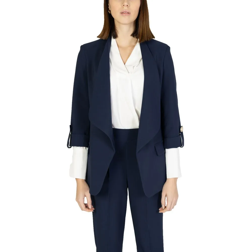 Rinascimento Women's Blue Polyester Suits & Blazer
