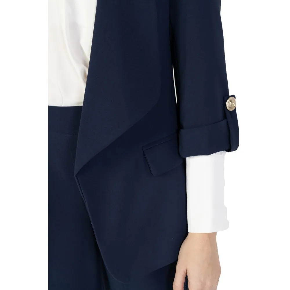 Rinascimento Women's Blue Polyester Suits & Blazer