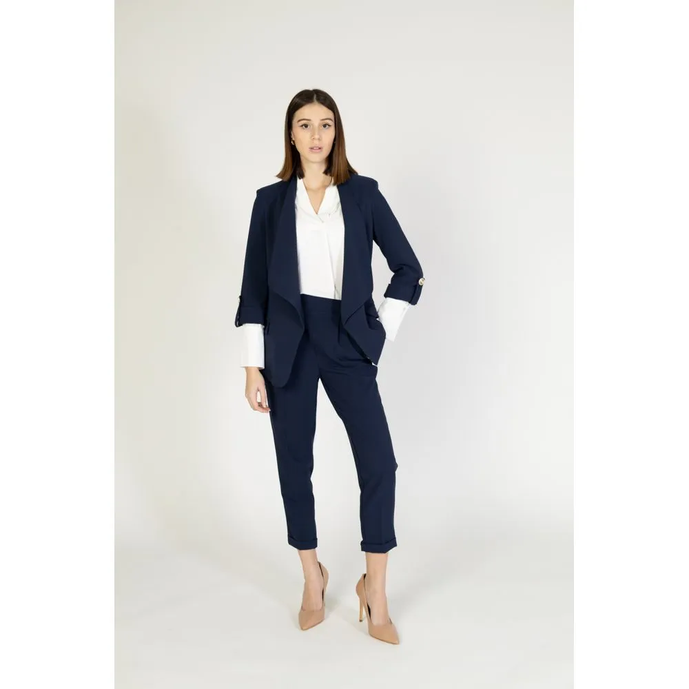 Rinascimento Women's Blue Polyester Suits & Blazer