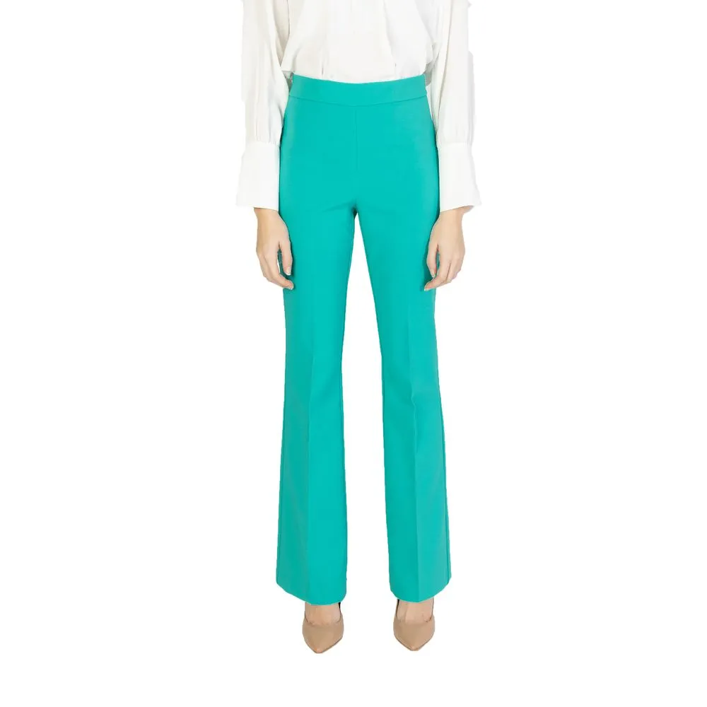 Rinascimento Women's Green Polyester Jeans & Pant